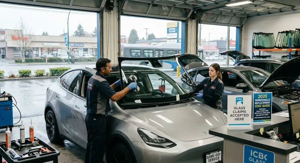 Windshield Replacement Cost in Surrey (2026): Pricing, Same-Day Service & ICBC Coverage